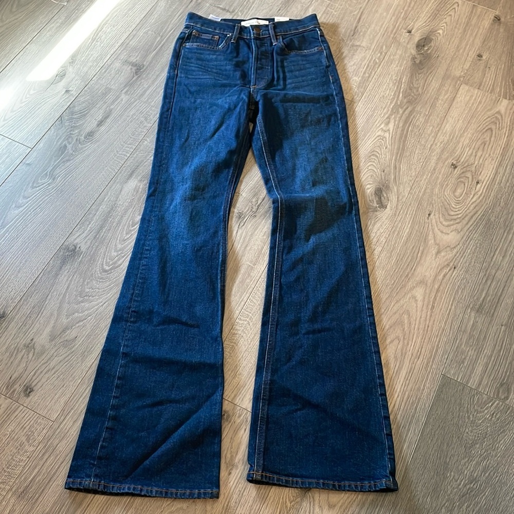 Aritzia New Denim Forum The Marianne High Rise  Flare with 34 inseam